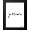 thumbnail image 2 of Seven Trees Design 15x18 Black Modern Framed Museum Art Print Titled - Je Taime, 2 of 5