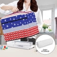 thumbnail image 6 of HELLHERO Patriotic Stars Stripes Sewing Machine Carrying Cover with Pockets for Extra Accessories Storage Pocket Foldable Reusable Lightweight, 6 of 8