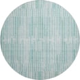 thumbnail image 2 of Addison Rugs Mayfield Premium Machine Washable Transitional Stripes Turquoise Round Rug, 8' X 8' Machine Washable Transitional Stripes Turquoise Oversized Sherpa Throw Blanket, 2 of 6