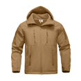 thumbnail image 3 of MOONDU Men's Softshell Jacket Tactical Fleece Lined Water Resistant Hooded Windproof Full Zip Multiple Pockets Long Sleeve Casual Fall Winter Daily Wear Outdoor, 3 of 6