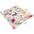 thumbnail image 4 of Pioneer Flower and Butterfly Blanket,Comfortable Soft Flannel Throw Blanket,All Season,Warm Lightweight Blankets for Sofa Bed Couch Living Room Chair,50"x60"(130x150cm), 4 of 4