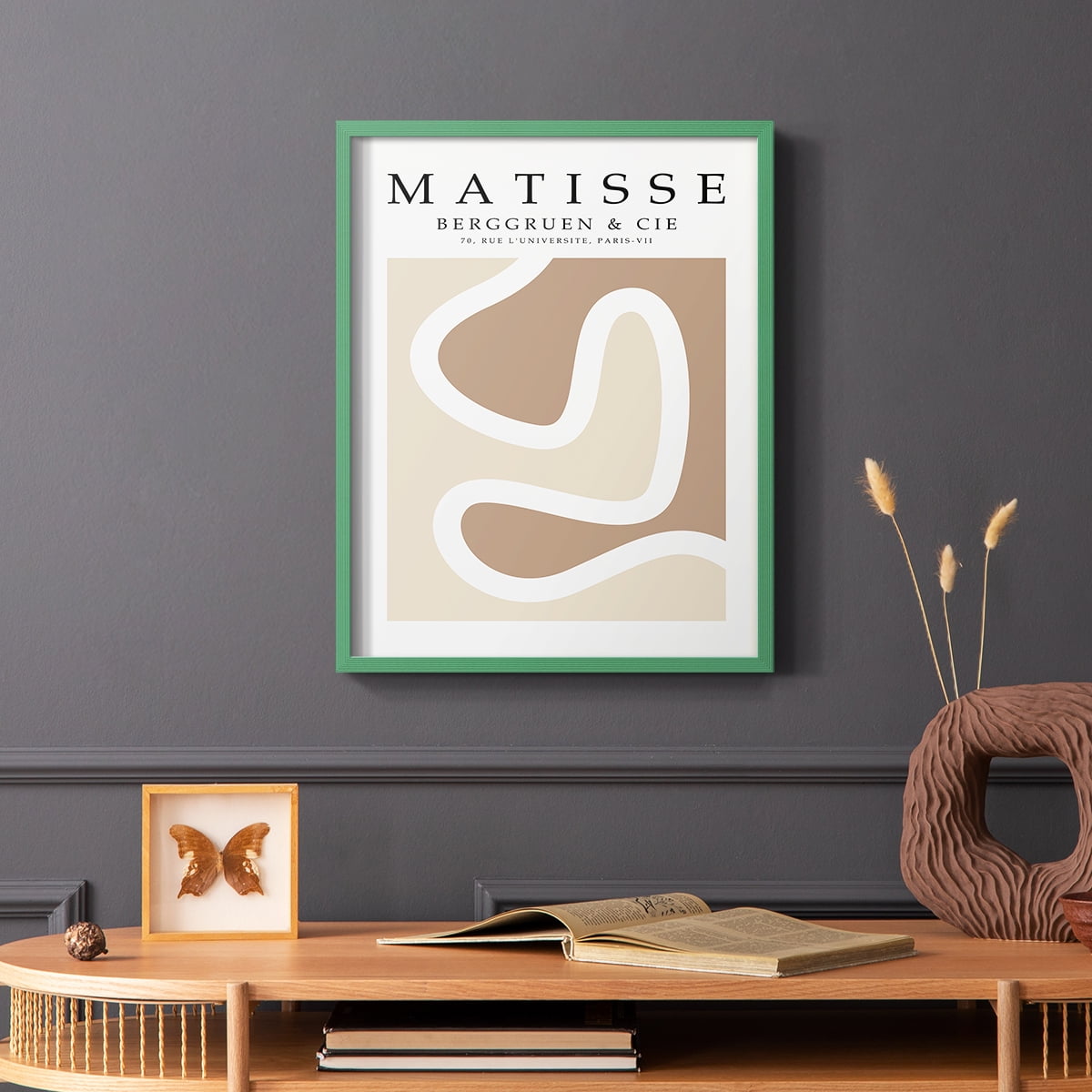 Matisse CCCXLVI in Green Solid Wood 22 x 28 Framed Print