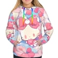 thumbnail image 2 of Lsque Sanrio Pattern Casual Women's Hoodie,Hooded Sweatshirt with Kangaroo Pocket,Pullover Hoodie with Eye-catching Drawstrings-X-Large, 2 of 8