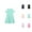 Green, variant on Minimalist Crew Neck Short Sleeve Dress – Basic Comfort Gown Ages 3-12, Preschool & Play Outfit, Simple Pair Alongside Pink Dress for Girls Ensemble