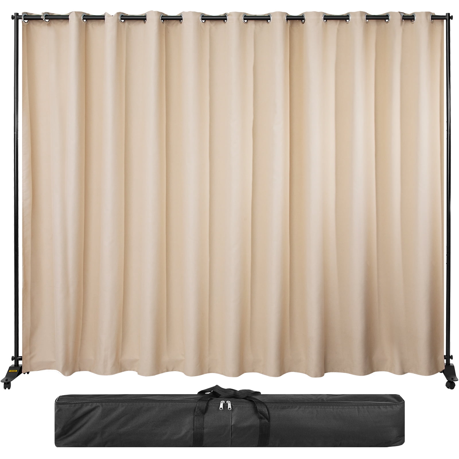 Non-FR Tan Curtain/Stage Backdrop/Partition 10 H x 10 W 