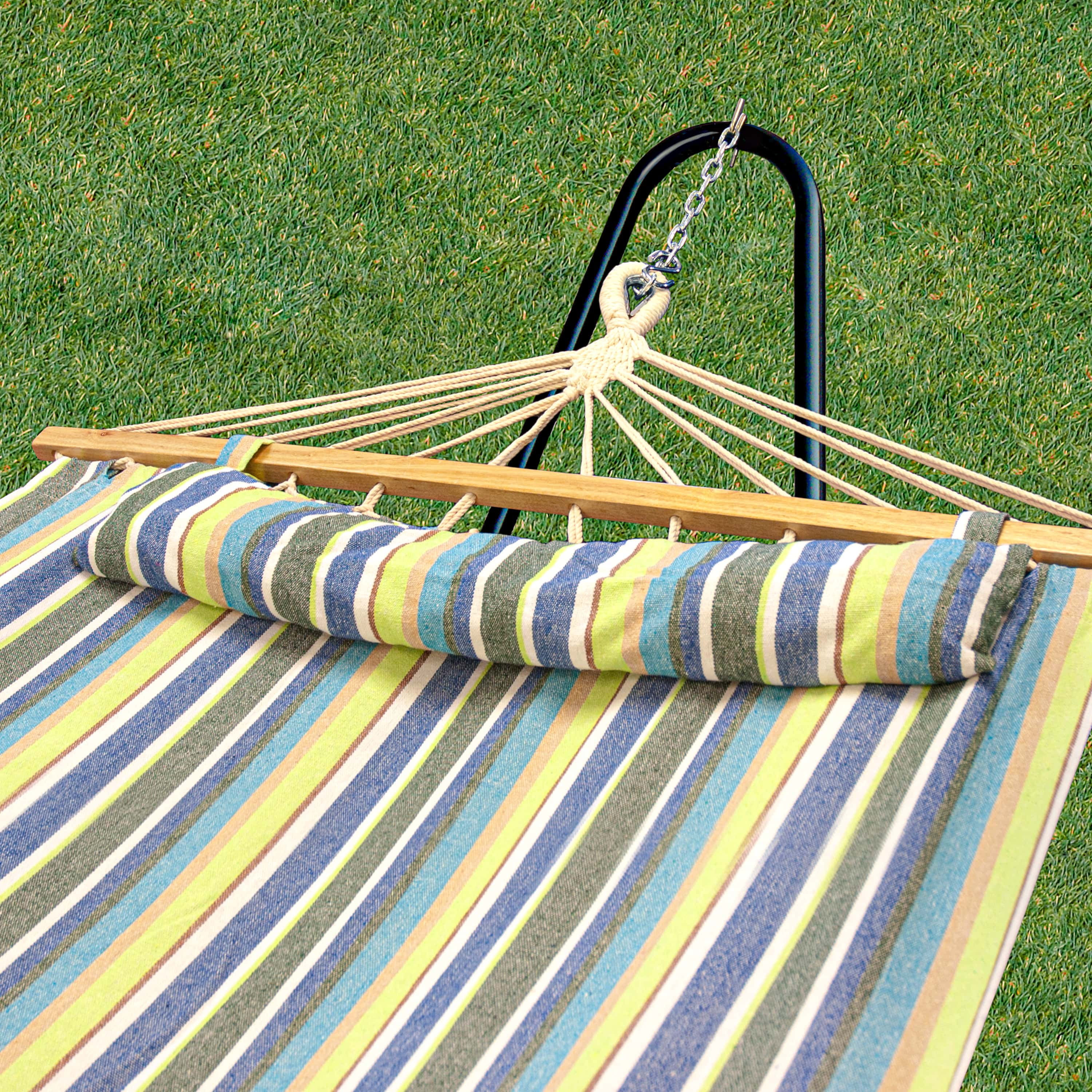 Bliss Hammocks Caribbean Hammock w/ Pillow - Blue, Size 80" L x 48" W