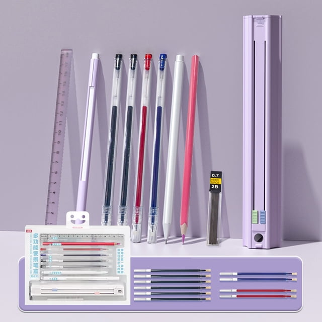 Writing Stationary,Box Set With Pencil Box Pencil And Pen Set With And With And Pencil And Pencil And Box Pen Stationery Pen 10 Refills Eryue Box Siuke Cute Inclu Qisuo Mewmewcat Huiop