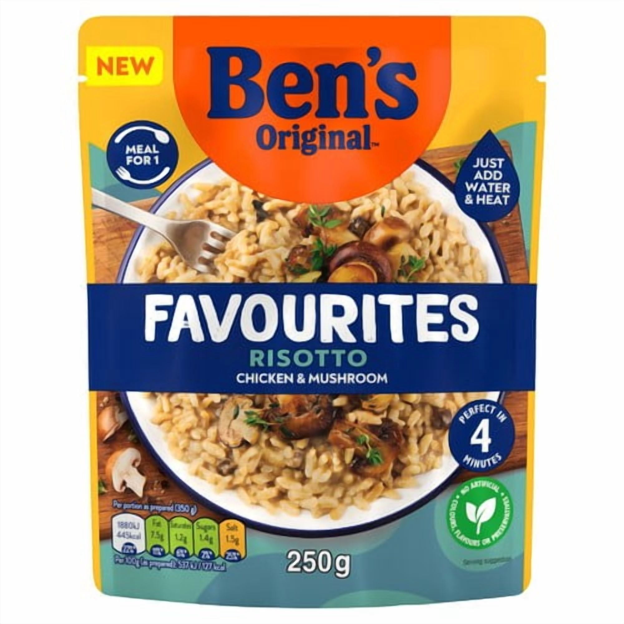 Ben's Original Favourites Risotto Ready Meal Chicken and Mushrooms 250g, British Import (Pack of 2)
