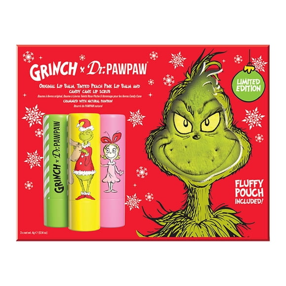 Set de Exfoliante y Bálsamo Labial Natural Dr. PawPaw The Grinch