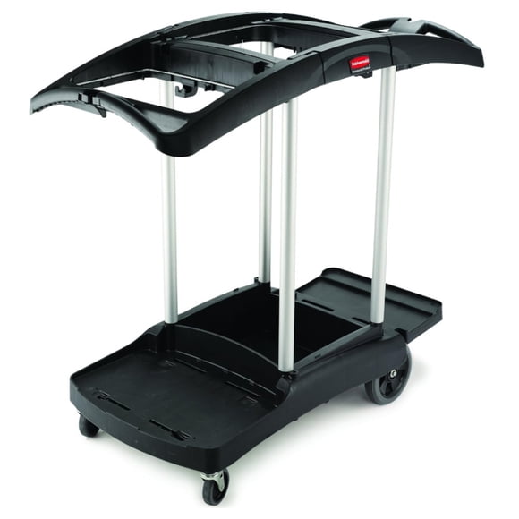 Carro de Limpieza Rubbermaid Triple Capacidad, 22" Ancho, Aluminio/Plástico, Negro