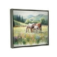 thumbnail image 4 of Stupell Industries Horses in Spring Meadow Animals & Insects Painting Gray Floater Framed Canvas Art Print Wall Art, 21 x 17, 4 of 10
