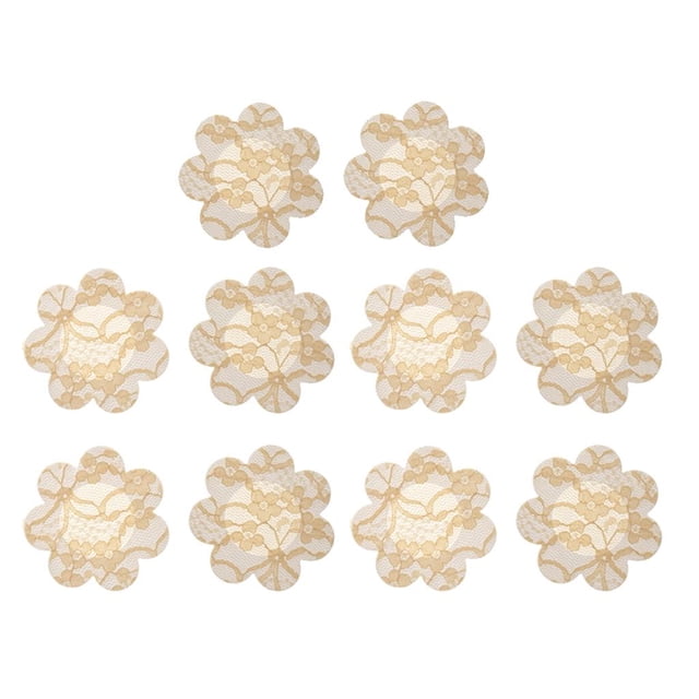 10 Piezas Pezoneras Adhesivas Invisibles de Tela | Cubrepezones Lavables, Reutilizables y Desechable Pétalo de piel Salvador Pezón para mujer