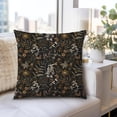 thumbnail image 6 of Moody Vintage Floral Botanical Pillow Covers 18x18, Flower Floral Room Decor, Retro Dark Cottagecore Rustic Nature Wildflower Plant Decorative Throw Pillow Covers, 6 of 6