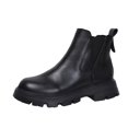 thumbnail image 1 of NECHOLOGY Botas Mujer Adulto Femenino Zapatos Botines para mujer mujer Color sólido cómodo deslizamiento en tacones cuadrados cuero Artificial botines cortos zapatos de punta redonda (Black, 7.5), 1 of 7