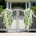 thumbnail image 3 of 6PCS Artificial Hanging Flowers, UV Resistant Fake Plastic Faux Hanging Plants Morning Glory Vines for Indoor Outdoor Garden Porch Eave Wedding Wall Décor, 3 of 5