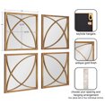 thumbnail image 2 of Kate and Laurel Jiera Metal Mirror Set, Gold 4 Piece, 2 of 10