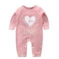 thumbnail image 1 of Infant Girls Rompers Summer Button Long Sleeve Jumpsuits Overall Onesie Outfit Pk2 Infant Boy Clothes 18-24M, 1 of 2