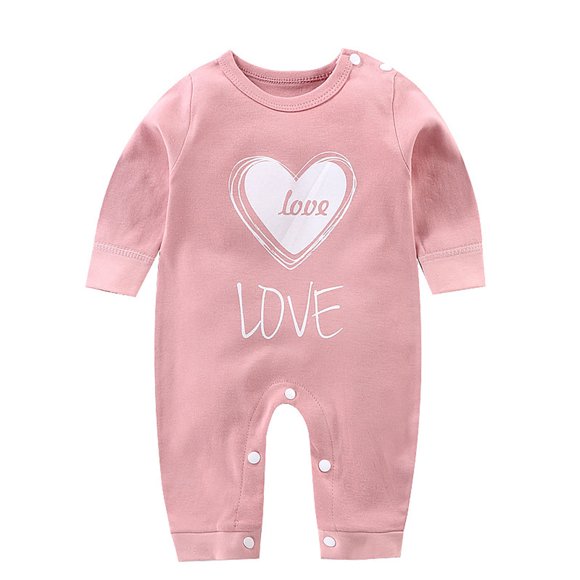 TBWNWG Spring Outfits for Girls,Baby Boys Girls Bodysuit Jumpsuits with Button Long Sleeve Rompers Overall Kids Overalls for 3-6 Months