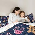 thumbnail image 4 of Manfei Kawaii Gingerbread Bedding Comforter Set 7 Pieces, Coffee Milk Tea Sled King Bedding Sets, Merry Christmas Bed Sheets, Luxury Bedroom Decor, 4 of 8