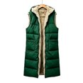 thumbnail image 3 of MexChoioe Mens Long Sherpa Lined Hooded Vest Full Zip Warm Thick Outerwear Fall Winter Casual Vest for Mens, 3 of 4