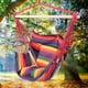 thumbnail image 4 of Cojín de asiento para silla colgante de lona para exteriores, hamaca colgante con almohada para acampar en el jardín, 4 of 12
