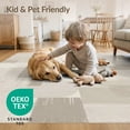 thumbnail image 4 of ODIKA 5'x7' Washable Area Rug Non-Slip, Low Pile, Stain Resistant Plush Large Geometric Contemporary Minimalist Farmhouse Neutral for Guest Room, Lounge, Apartment, 4 of 7