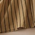thumbnail image 5 of FUNUONY Lightweight Wide Leg Cropped Pants for Women High Waisted Loose Casual Lounge Travel Work Sweatpants Summer Retro Cotton and Linen Striped Loose Straight Leg Cropped Pants Khaki 5Xl, 5 of 5