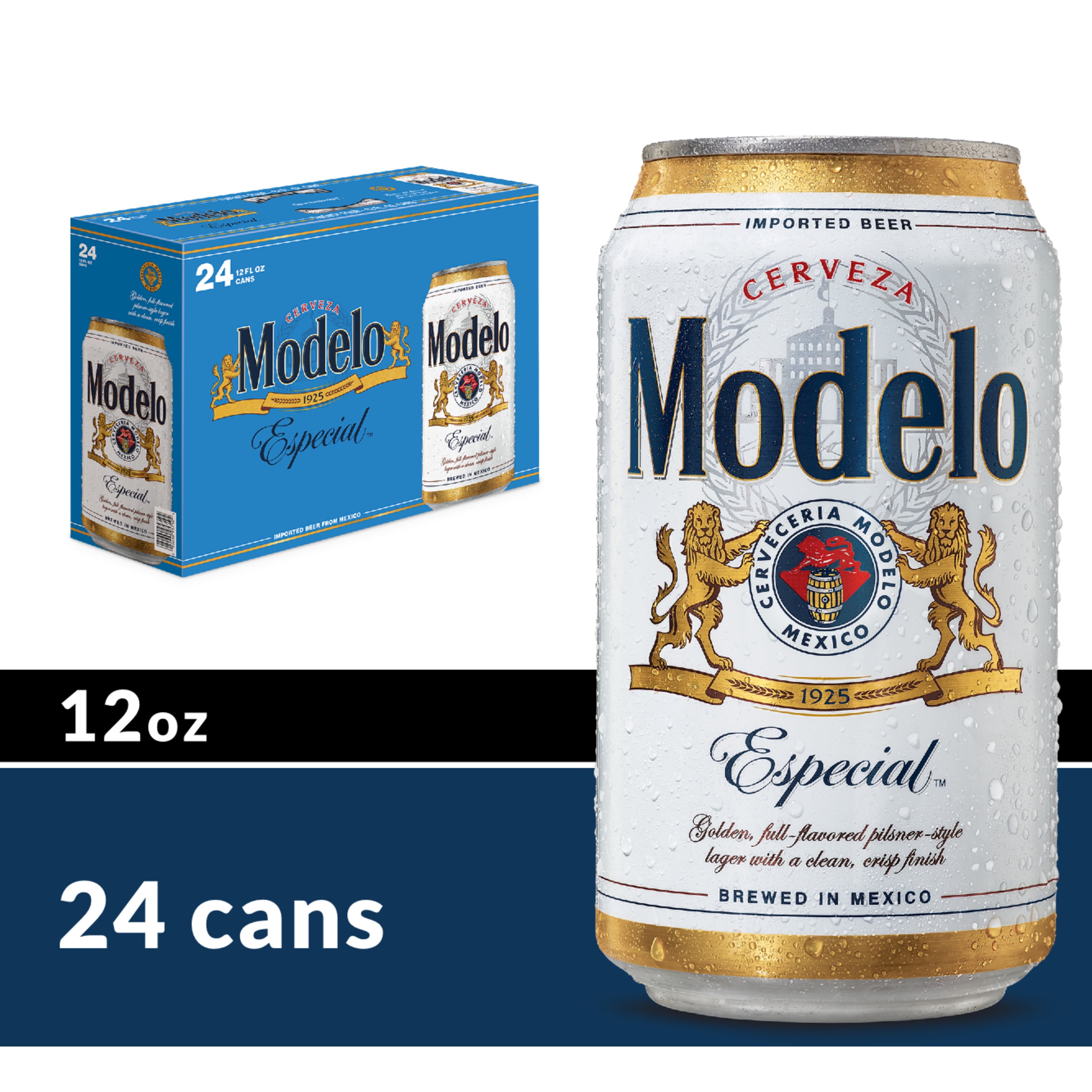 Modelo Especial Mexican Lager Beer, 24 Pack, 12 fl oz Cans, % ABV -  