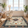 thumbnail image 3 of Design&I 6'x9' Ultra Soft Area Rug, Geometric Checkered Patchwork Abstract Center Patterned None Fluffy Washable Non Shedding for Guest Room Bedroom Living Room, 3 of 7
