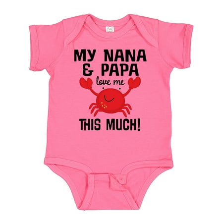 

Inktastic Nana and Papa Love Me Grandson Outfit Gift Baby Boy or Baby Girl Bodysuit