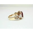 thumbnail image 2 of 3Ct Cushion Cut Simulated Red Garnet Women's Halo Engagement Gift Ring 14K Yellow Gold Plated, 2 of 4
