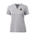 thumbnail image 2 of Women's Cutter & Buck Heather Gray Milwaukee Brewers DryTec Forge Stretch V-Neck Blade Top, 2 of 3