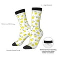thumbnail image 4 of Logiee Yellow Lemon Leaves Print Adult Socks for Men & Women,Calf Socks, Ankle Socks,Boots Socks,Breathable Casual Sock,Unisex Crew Socks, 4 of 6