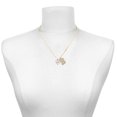 thumbnail image 2 of Delight Jewelry Silver-tone Heart with Pink Crystal Heartbeat - Large Goldtone Crystal Initial - B - Charm Necklace, 17.5"+2", 2 of 4