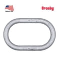 thumbnail image 2 of Crosby A-342 5/8 Inch Oblong Master Link for Chain & Wire Rope, Grade 100 - WLL 9,000 Lbs, Platinum Alloy Steel, Heavy-Duty Oval Master Link Ring for Lifting - 1014280, 2 of 10