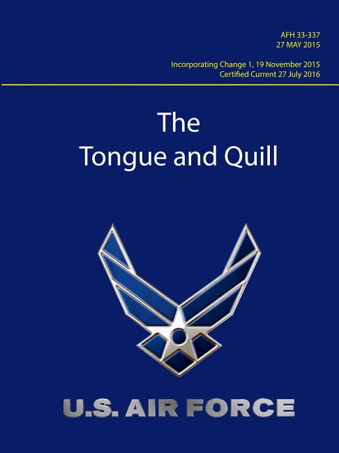 Tongue and Quill Afh 33 337 (Certified Current 27 July 2016