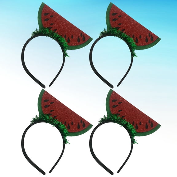 PBPBOX 4Pcs Watermelon Design Hoops Red Cosplay Accessory Hair Accessories for Events