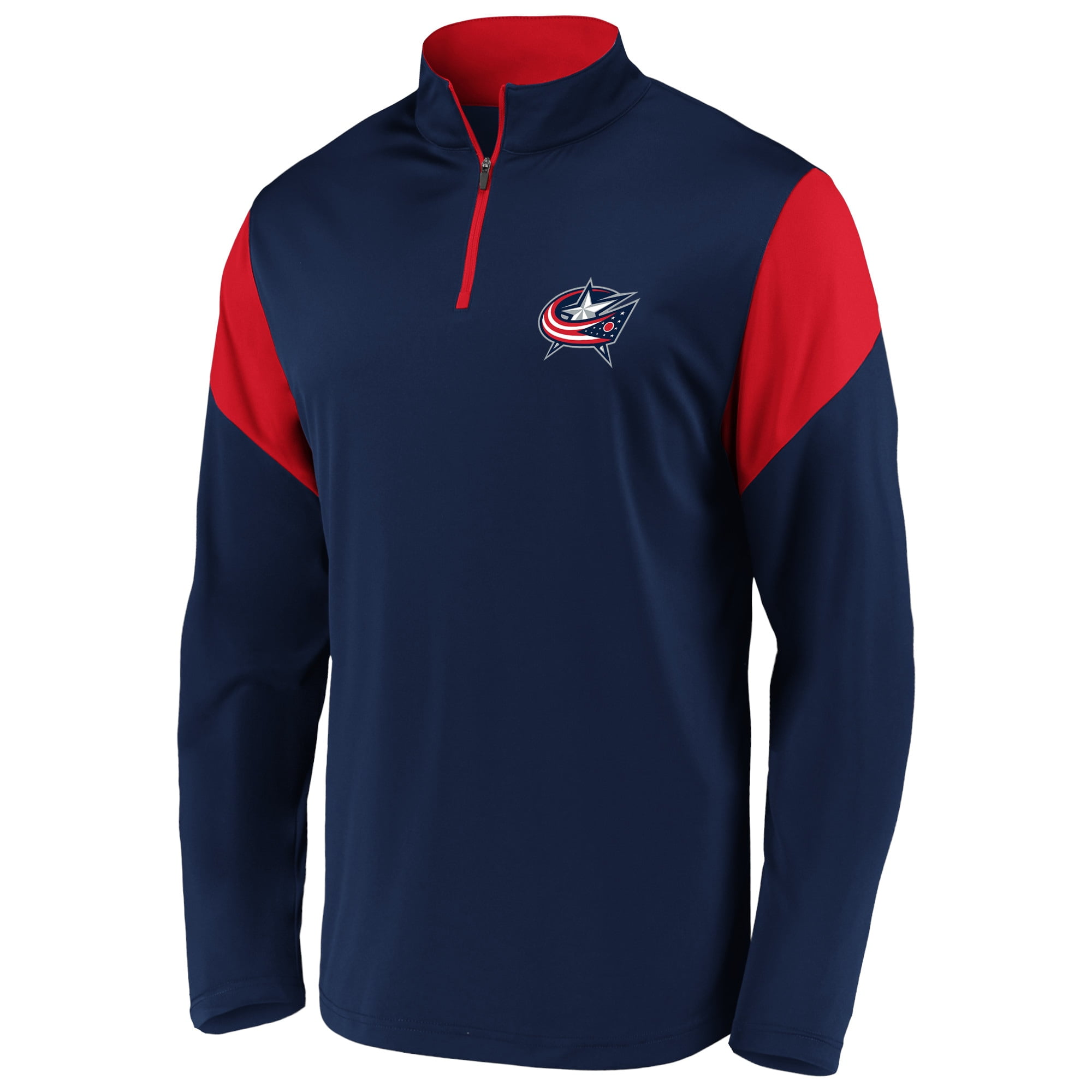 Fanatics Columbus Blue Jackets Fanatics Branded Primary Logo Quarter Zip Jacket Navy Walmart Com Walmart Com