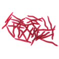 thumbnail image 2 of 100 unids/lote señuelo de pesca de plástico blando cebo gusano rojo biónico 4cm para pesca, 2 of 5