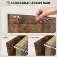 thumbnail image 5 of HOMCOM 3 Drawer File Cabinet, Filing Cabinet for Hanging A4/Letter Size, Farmhouse Printer Stand with Storage for Home Office, Rustic Brown, 5 of 9