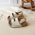thumbnail image 2 of Duqingm Toddler Girl Summer Shoes Toddler Girls Jelly Sandals Soft Rubber Sole Closed Toe Summer Shoes Mary Jane Dress Princess Flat Beige,12.5, 2 of 7