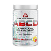 Core Nutritionals Platinum ABCD Advanced BCAA Energy Supplement, Improves Endurance, Recovery, and Focus 30 Servings (White Pineapple Strawberry)