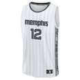 thumbnail image 2 of Youth Fanatics Ja Morant White Memphis Grizzlies 2025/26 City Edition Fast Break Jersey, 2 of 3