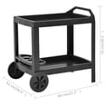 thumbnail image 4 of vidaXL Beverage Cart Anthracite 69x53x72 cm Plastic, 4 of 5