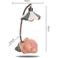 thumbnail image 2 of Resin Pig Night Lamp, 2PC Cute Sleeping Pig Figurines with LED Light for Home Desk Decor, 2 of 5