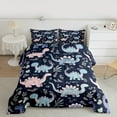 thumbnail image 2 of Manfei Cute Dinosaur 2pcs Bedding Comforter Set for Teens Kids Children,Kawaii Animal Dino Twin Comforter Sets,Cartoon Wildlife Breathable Bedding Set,Breathable Home Decor,Reversible, 2 of 8