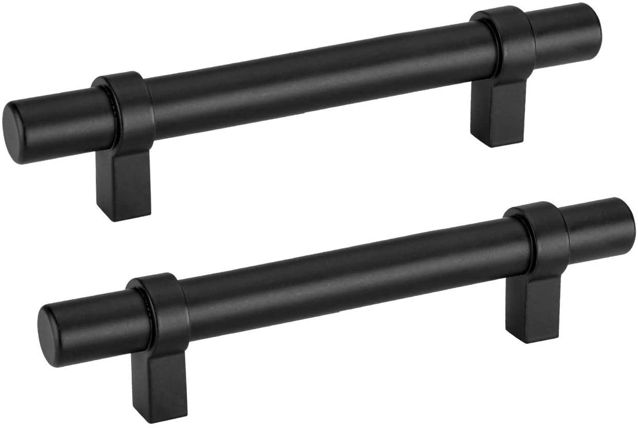 Goldenwarm 10 Pack 3inch Hole Centers Black Handle Pull Drawer Pulls