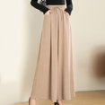 thumbnail image 5 of HAiming Women Plus Size Wide Leg Pants Drawstring Elastic High Waist Pants Cotton Linen Flowy Palazzo Pant with Pocket, 5 of 7