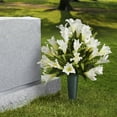 thumbnail image 5 of FloraCraft 12.9" Eternity Cemetery Green Plastic Cone Vase, 5 of 6