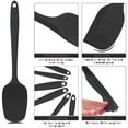 thumbnail image 3 of Silicone Spatula Set 6 Pieces Food Grade Kitchen Utensils with Silicone Brush Heat Spatula - black, 3 of 6